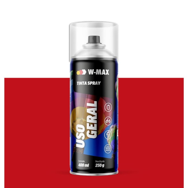 Tinta Spray Uso Geral Vermelho 400ml 5986114018 W-MAX WURTH-73264991-0dd3-46f5-ba4f-b1302c4a8edb