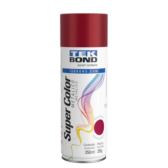 Tinta Spray Vermelho Metálico 350Ml 250G 23301006900 TEKBOND-bf196b42-eaa8-4805-984f-1ff03613e332