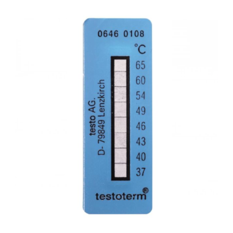 Tira Adesiva de Medição Testoterm +37 a +65 ºC Tiras Adesivas com 10 Unidades 0646 0108 TESTO