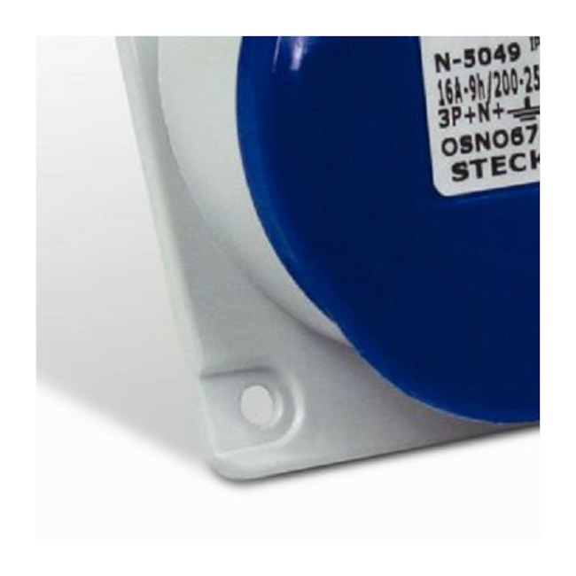 Tomada Industrial de Embutir com tampa Azul 3P+T 63A 250V IP67 N4549-NEWKON STECK-934f173e-739c-4977-bc64-205f4910efe2