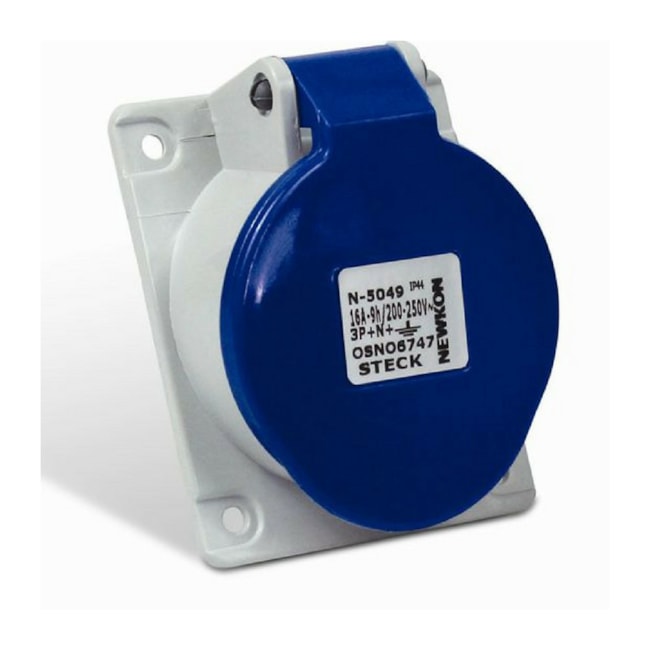 Tomada Industrial de Embutir com tampa Azul 3P+T+N 32A 250V IP44 N5249-NEWKON STECK-4cc70a9b-89f8-4924-902c-5c7714169c84