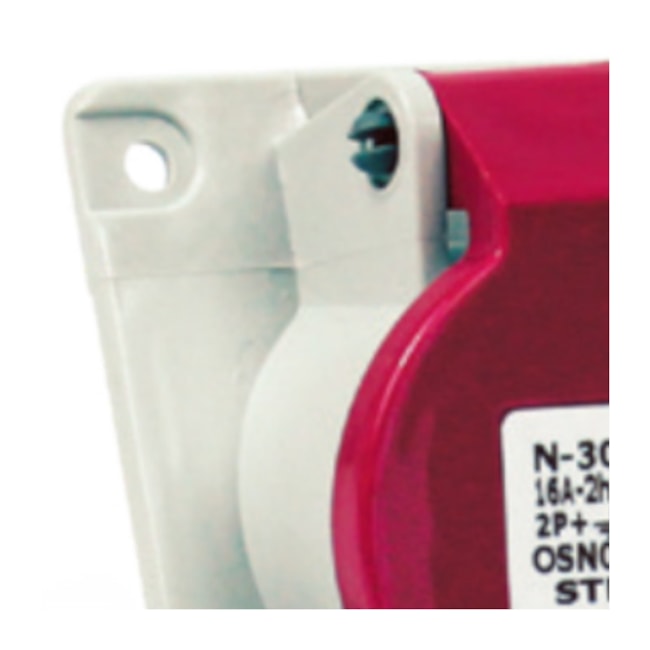 Tomada Industrial de Embutir com tampa Vermelho 3P+T 63A 440V IP67 N4546-NEWKON STECK-516f3754-00e8-44e6-b879-755834e1e5e9