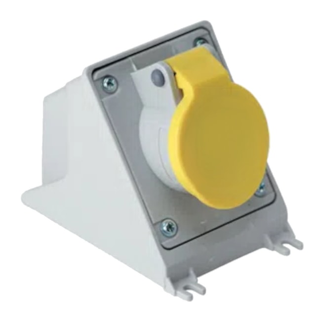 Tomada Industrial de Sobrepor com tampa Amarelo 2P+T 16A 130V IP44 N3004-NEWKON STECK-7a3d1f99-e95f-4402-ac2a-b29a3d0f726c