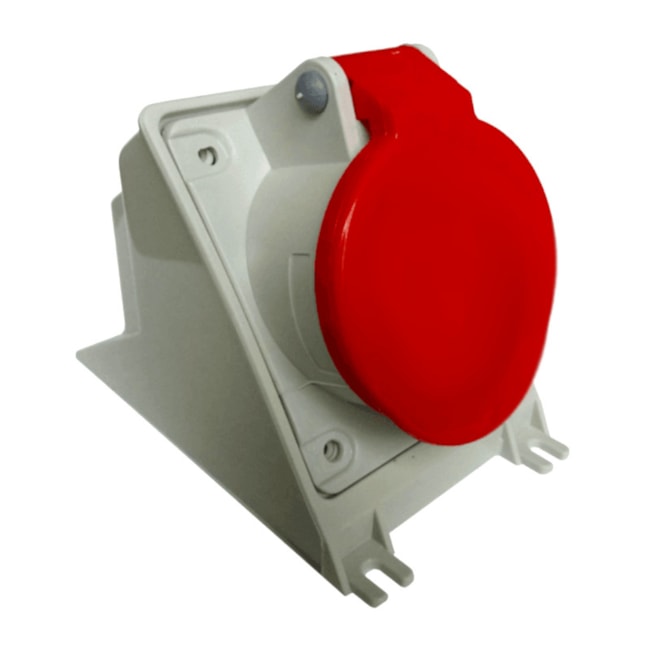 Tomada Industrial de Sobrepor com tampa Vermelho 2P+T 32A 440V IP44 N3209-NEWKON STECK-3788e03a-6b62-4cc8-b995-1313d7e884f4
