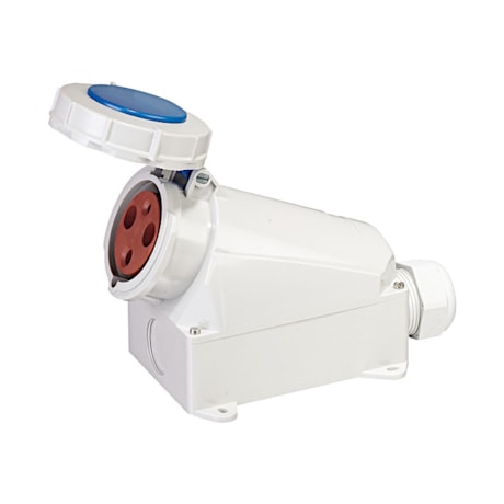 Tomada Industrial de Sobrepor Vermelho com Tampa 2P+T 9H 380/440V IP67 TSW-125P3H9E53 WEG-81e1e2b6-b763-474f-b3c3-1facdf5d2bda