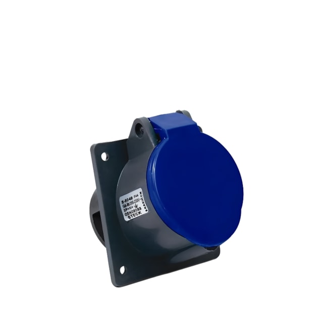 Tomada Industrial Embutir 32A 3P+T+N 200/250V 9H IP44 Azul S5249-BRASIKON STECK-4c472d3c-b0f4-40c0-96dd-cf6bd3972a81