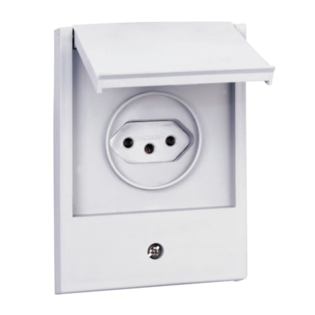 Tomada Módulo Aquatic Branco 2P+T 20A 250V 642 19 PIAL-632db184-d7a4-4c9e-9ed5-f2f981d8aef9