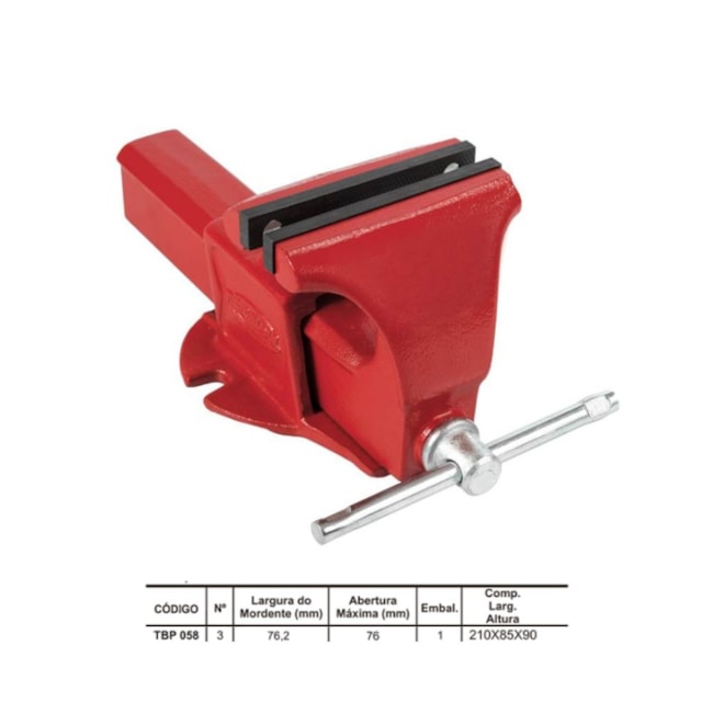 Torno de Bancada Fixo 3