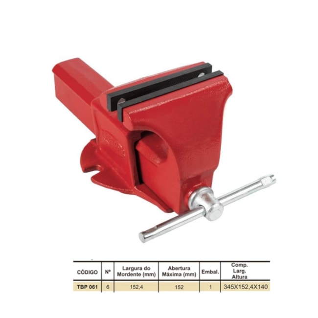 Torno de Bancada Fixo 6