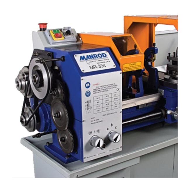 Torno Mecânico de Bancada Monofásico 850W 220V MR-334 MANROD-821277a1-f90c-4fac-a85a-fd25e77eabb2