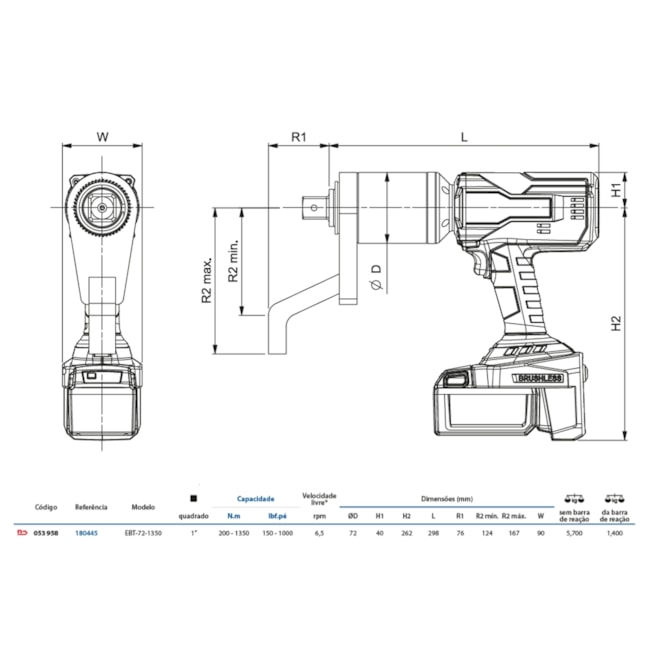 Torqueadeira à Bateria Digital 200 A 1350Nm EBT-72 GEDORE SOLUTIONS-b506db67-54ea-4a25-87c3-ea6a319a1223