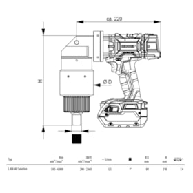 Torqueadeira Angular à Bateria 500-4000Nm LAW-40 GEDORE SOLUTIONS