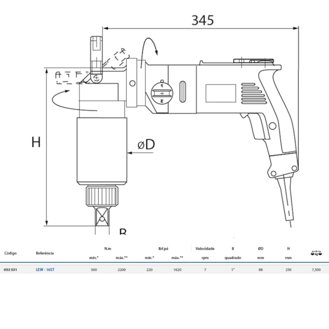 Torqueadeira Elétrica Angular 300-2200Nm LEW-16ST GEDORE SOLUTIONS-b3492457-275d-46da-b92b-7b9fc7966a2d