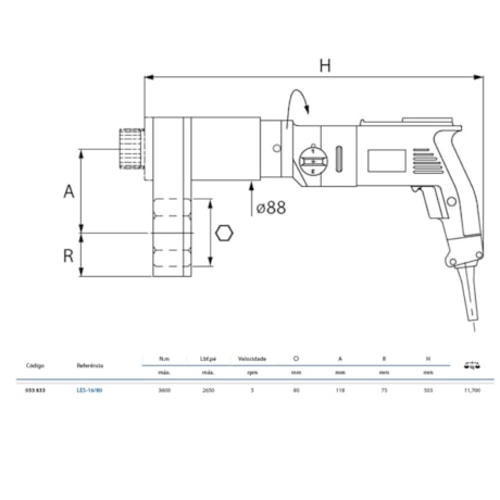 Torqueadeira Elétrica Excêntrica 3600Nm LES-16/80 GEDORE SOLUTIONS-997bc873-a250-45a5-9b83-06e39e7bc4ed