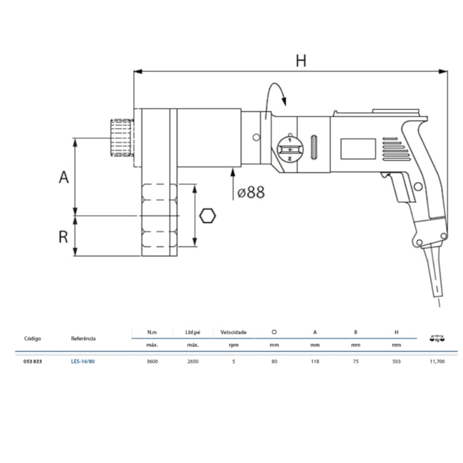 Torqueadeira Elétrica Excêntrica 3600Nm LES-16/80 GEDORE SOLUTIONS-ae9f97eb-1034-4cd8-a205-cc1adefa8e71
