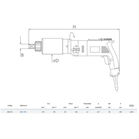 Torqueadeira Elétrica Reta 100-750Nm LDE-075 GEDORE SOLUTIONS