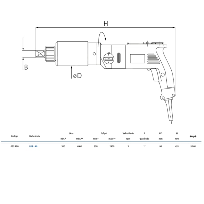 Torqueadeira Elétrica Reta 500-4000Nm LDE-40 GEDORE SOLUTIONS-4e55a712-e47d-439c-8649-052256758619