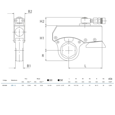 Torqueadeira Hidráulica 2.3/16