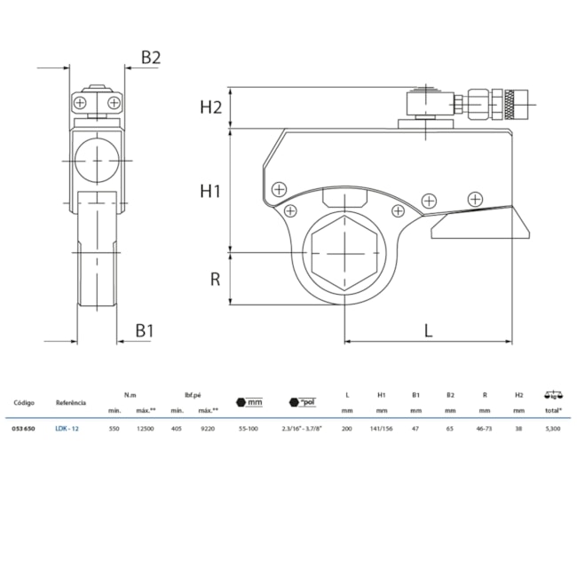 Torqueadeira Hidráulica 2.3/16
