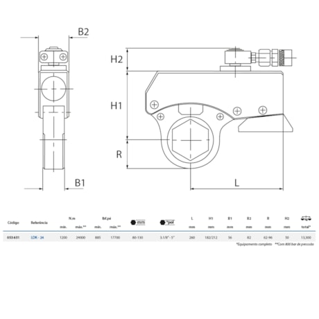 Torqueadeira Hidráulica 3.1/8
