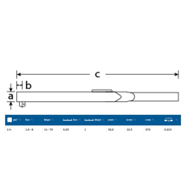 Torquimetro com Relogio 1000LBF.PE 1/4