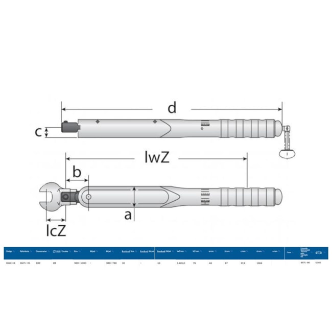 Torquímetro de Estalo 1000Nm (730LBS.PE) 28mm 8471-01 GEDORE-999b07cc-1179-4052-a0a2-bd2ea2dfacea