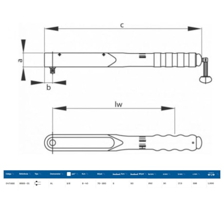 Torquímetro de Estalo 40Nm (350LBS.POL) 3/8