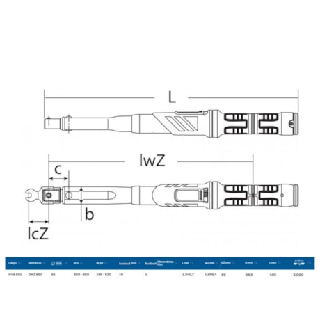 Torquímetro de Estalo (630LBS.PE) 850Nm 22mm DMZ 850 GEDORE-49eca38d-f5b8-46fd-9b84-d58f44d80380