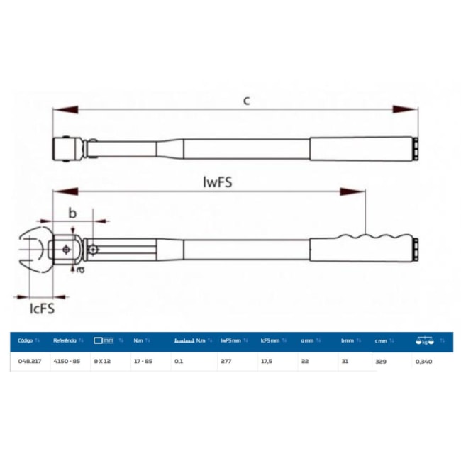Torquímetro de Estalo 85Nm 9x12mm 4150-85 GEDORE-6339574a-f8ea-4343-a41d-8794aa06b0e5