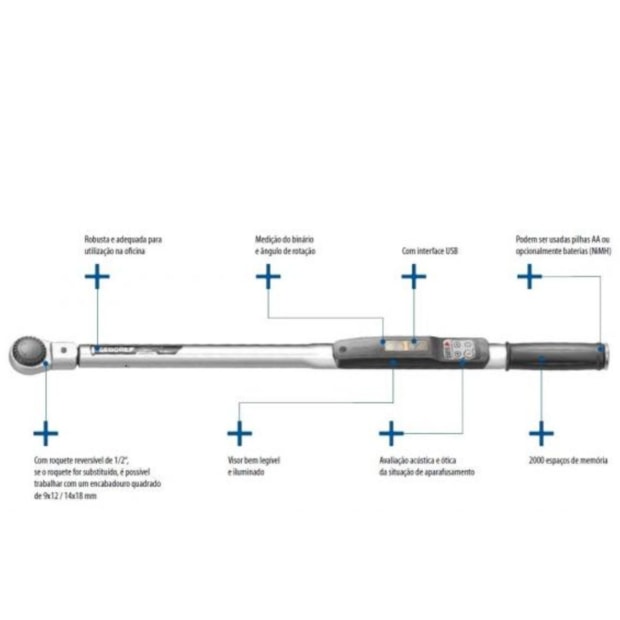 Torquimetro Digital Torcotronic III 14 x 18mm 1/2