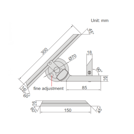 Transferidor de Ângulo Universal 360º Graus 2372-360 IN-SIZE-0ff6bbc0-6ce8-4b35-b047-d340d02e7cfe