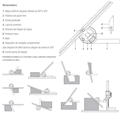 Transferidor de Ângulos Universal 300mm 170.071 DIGIMESS-9fd91c25-460f-461f-8385-9000d2e59da9