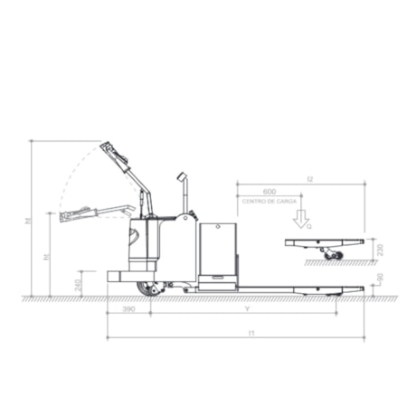 Transpalete Elétrico TE 25 2500kg 2400mm com 2 Baterias 324+60A Trifásico PALETRANS-3811027b-814c-4904-9135-5462f2ebbd3b