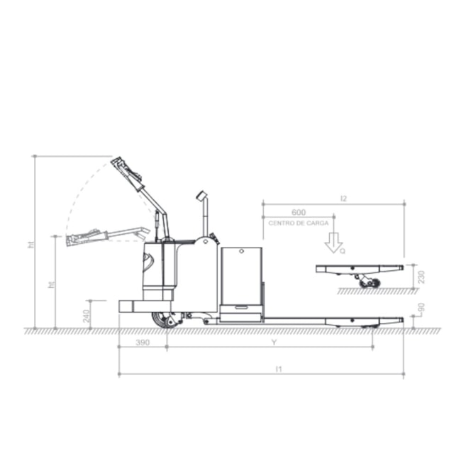 Transpalete Elétrico TE 25 2500kg 2400mm com 2 Baterias 324+60A Trifásico PALETRANS-adacffe4-3730-4c50-96ed-e80ea73f5fdd