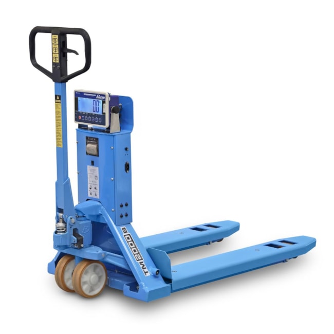Transpalete Manual Balança Digital 2000kg com Impressora Coluna 700 x 1150mm Simples Poliuretano TM2000/B PALETRANS-01a3b792-e9fb-41c7-a3f7-b93f43240826