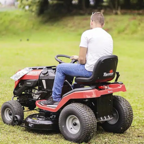 Trator Cortador de Grama 19.5HP 546CC 4T Gasolina Corte 42