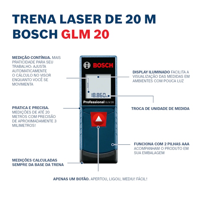 Trena a Laser 20 Metros GLM 20 BOSCH-9e1e017d-e861-47eb-8321-a9d0f3033a8a