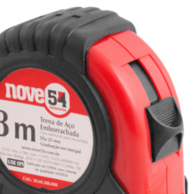 Trena Aço 8m x 25mm Emborrachada 3868388808 NOVE54