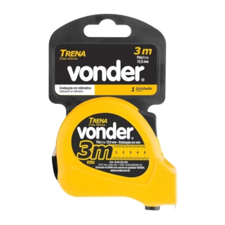 Trena Curta de Aço 3 Metros 3868370300 VONDER-348be299-d2c5-46ef-aba5-f9063777f146