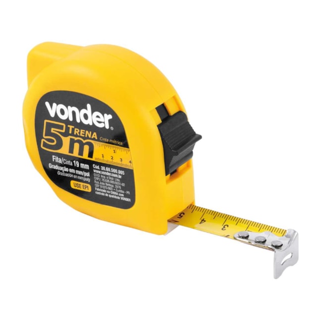 Trena Curta de Aço 5m x 19,0 mm com Trava 3868500012 VONDER-caeda8d8-30d9-486f-89ae-22c7594df19a
