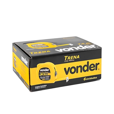 Trena Curta de Aço 7,5m x 25mm mm/Pol sem Blister Caixa com 6 Peças 3868750006 VONDER-82e63e0e-0345-494c-a396-1c40fff9bc06