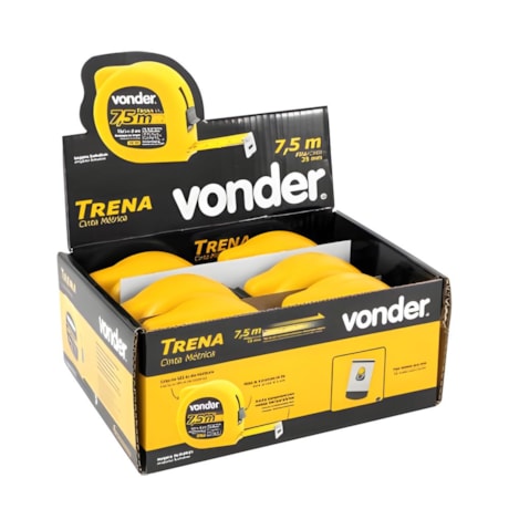 Trena Curta de Aço 7,5m x 25mm mm/Pol sem Blister Caixa com 6 Peças 3868750006 VONDER-5fd75391-d48d-4842-a6f0-0294f34aad3d