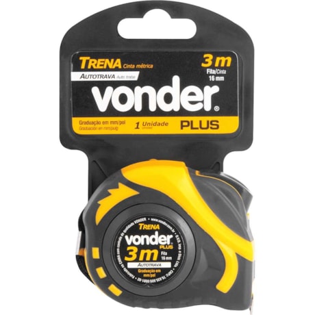 Trena Curta em Aço 3 Metros X 16mm com Auto Trava 3868303303 VONDER