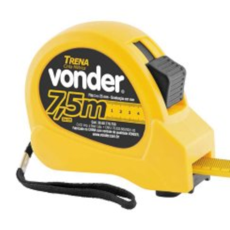 Trena Curta em Aço 7.5 Metros X 25mm 3868770750 VONDER | Anhanguera ...