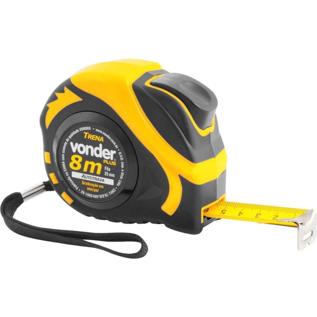 Trena Curta em Aço 8 Metros X 25mm com Auto Trava Plus 3868808808 VONDER-7e61804b-0f53-4ac2-bbec-4bccd1d51609