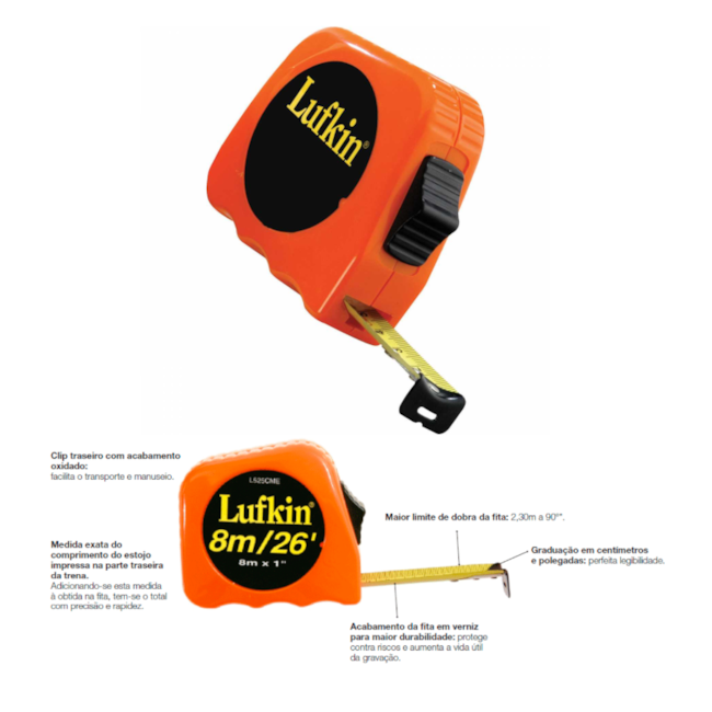 Trena de Aço 8 Metros x 25mm sem Blister L525CMES LUFKIN-bb0b4ef4-f9a8-472d-9b4a-9dda3e6a0ba8