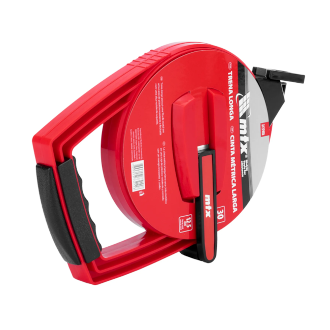Trena de Aço Longa 30mx12.5mm Fita Metálica e Estojo Plástico Fechado 3122455 MTX-c9fc1314-f385-4428-81fb-045f230dfddb