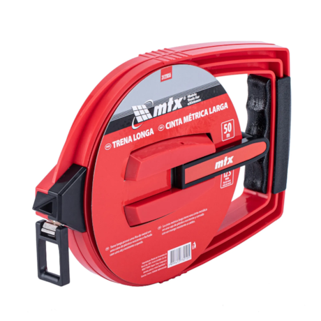 Trena de Aço Longa 50mx12.5mm Fita Metálica e Estojo Plástico Fechado 3122655 MTX-0a55f030-21fc-46b9-862e-329982763851