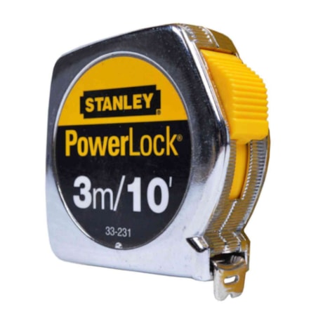 Trena de Bolso Curta 3 Metros Powerlock Caixa Metálica 33-231S STANLEY-bc4f8817-13a6-4fe6-aa47-58456ee8b79b