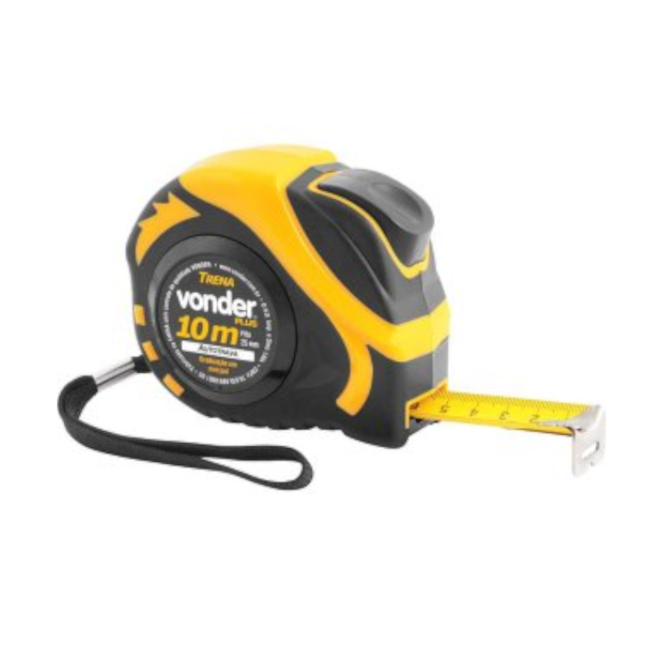 Trena em Aço Curta 10MetrosX25mm com Auto Trava Plus 3868110110 VONDER-72de2fd6-3ea8-49a9-acd8-40223d305e36